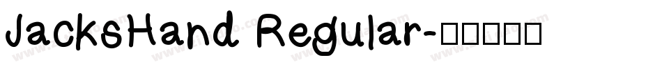 JacksHand Regular字体转换